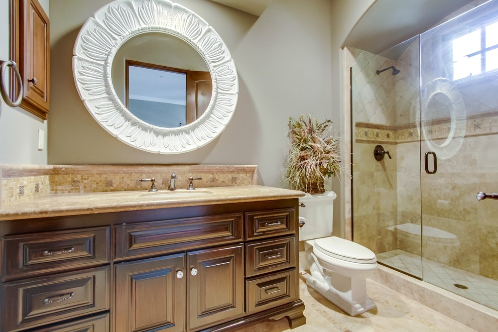 84381282-b2c2-4ea0-91ec-fb5c9479b9d7 Bathroom with wooden cabinets in Seattle, WA